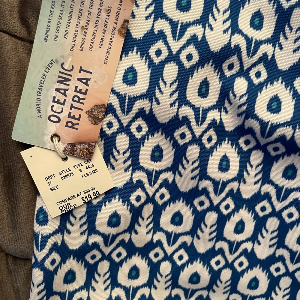 Oceanic retreat 24” x 24” with pocket pillow cover